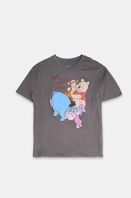 T-shirt coupe garçonne imprime? graphique Winnie The Pooh