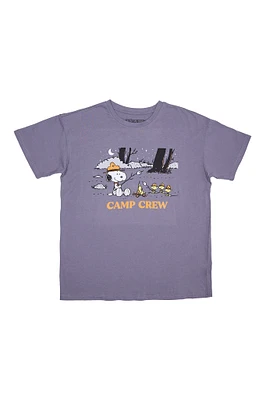 Peanuts Snoopy Camp Fire Graphic Relaxed Tee