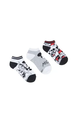 Mickey Mouse Printed Ankle Socks 3-Pack