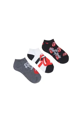 The Rolling Stones Printed Ankle Socks 3-Pack