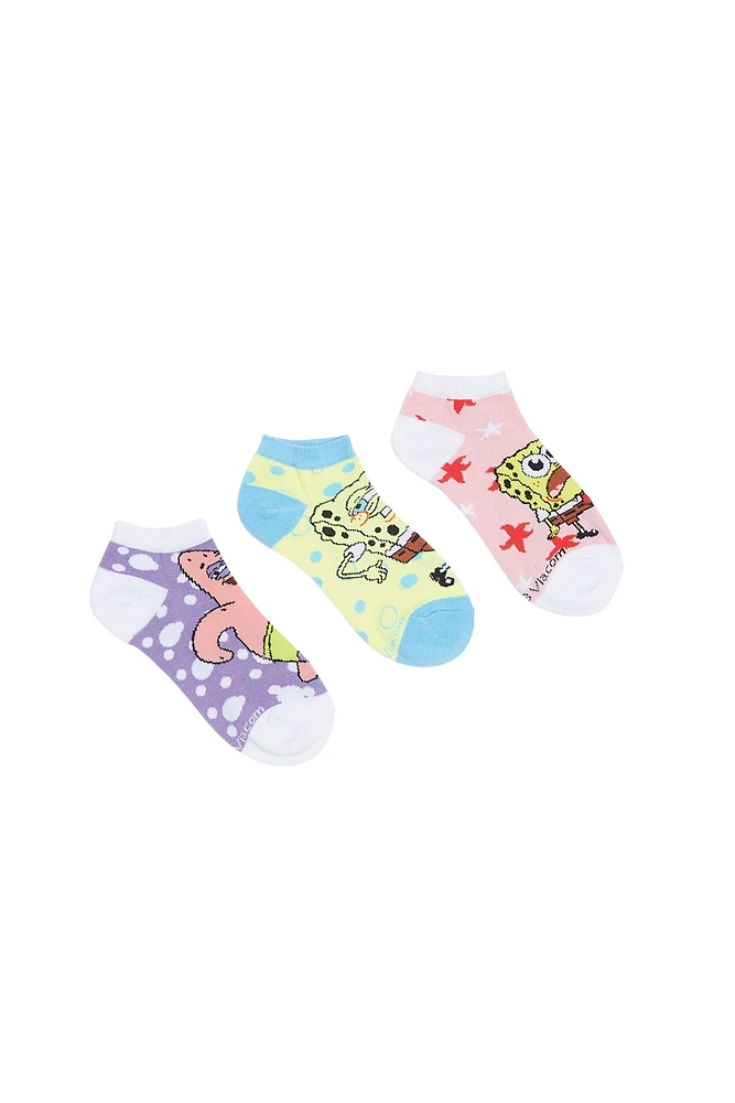 SpongeBob SquarePants Printed Ankle Socks 3-Pack