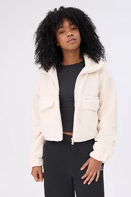 Blouson utilitaire écourté Sherpa zippé