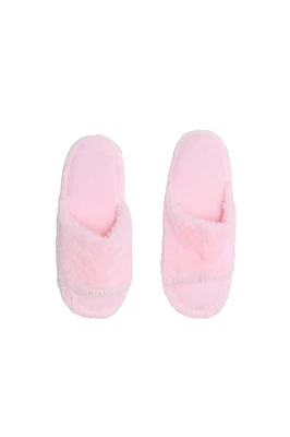 Plush Open-Toe Slippers