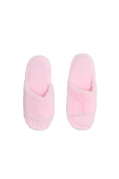 Plush Open-Toe Slippers