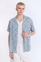 Chemise de vacances à manches courtes imprimé motifs