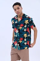 Hawaiian Print Short Sleeve Resort Shirt