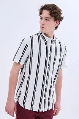 Striped Short Sleeve Poplin Shirt