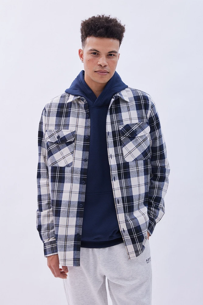 North Western 2 Pocket Plaid Flannel Overshirt