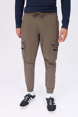 Relaxed Zip Cargo Twill Jogger
