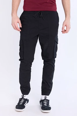 Jogger cargo en popeline