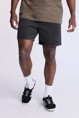 Denim Jogger Shorts