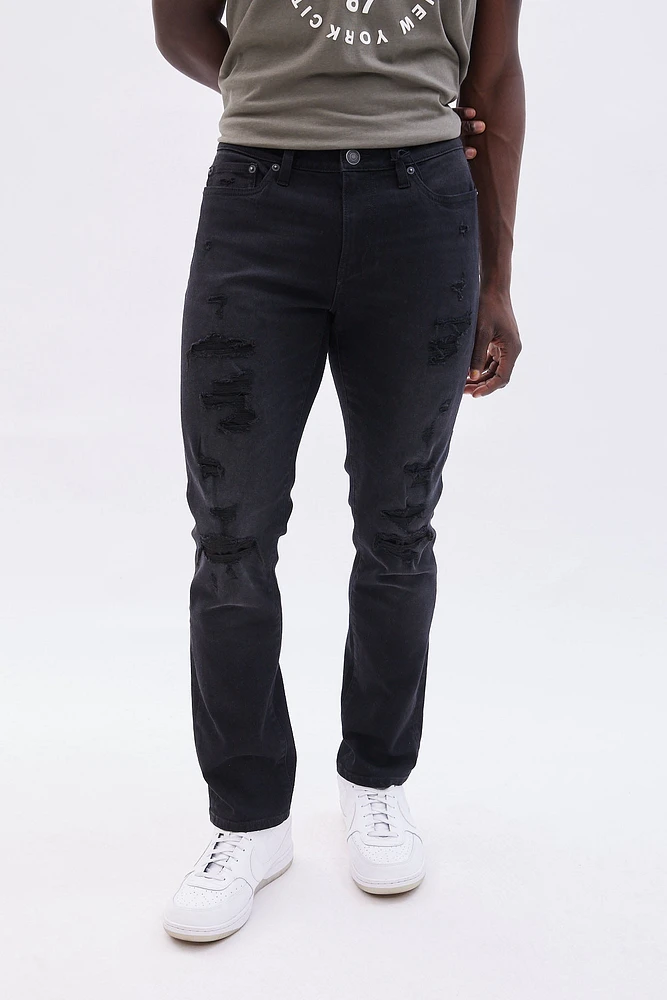 Zane Slim Rip And Repair Jean