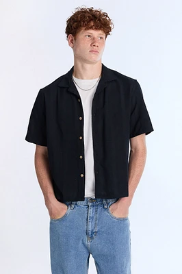 Textured Knit Short Sleeve Shirt