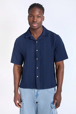 Textured Knit Short Sleeve Shirt