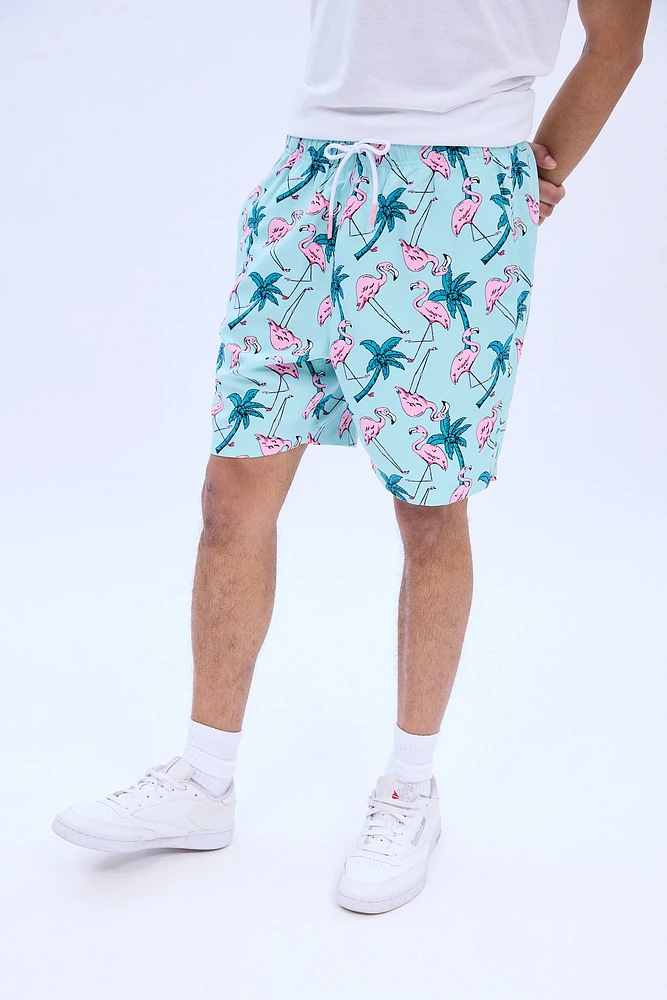 Flamingo Printed Swim Short