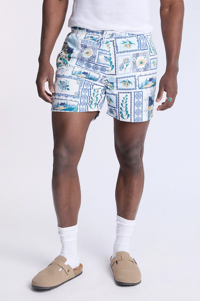 Scenic Printed 5.5" Swim Shorts