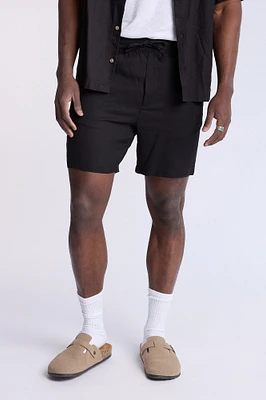 Linen-Blend 7" Shorts