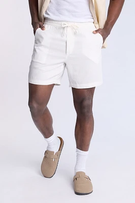Linen-Blend 7" Shorts