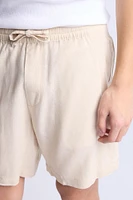 Linen-Blend 7" Shorts