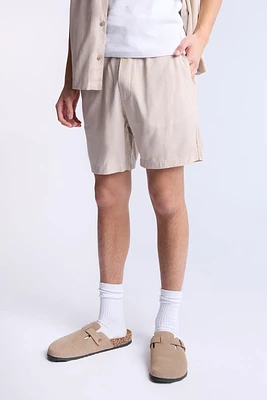 Shorts en lin mélangé 7 pos