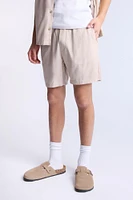 Shorts en lin mélangé 7 pos