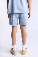 Linen-Blend 7" Shorts