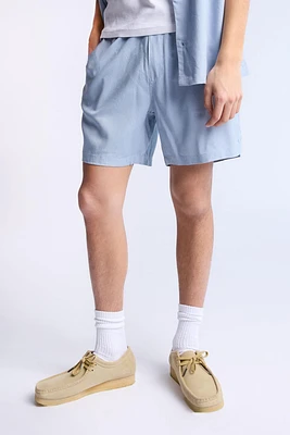 Linen-Blend 7" Shorts