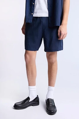 Linen-Blend 7" Shorts