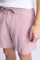 Linen-Blend 7" Shorts