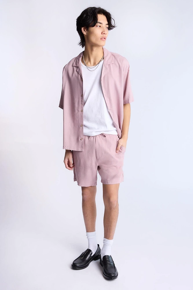 Linen-Blend 7" Shorts