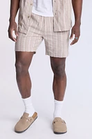 Textured Striped Knit Shorts