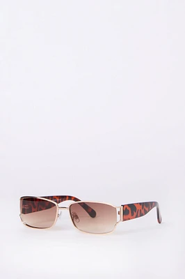 Lunettes de soleil rectangulaires à côtés épais