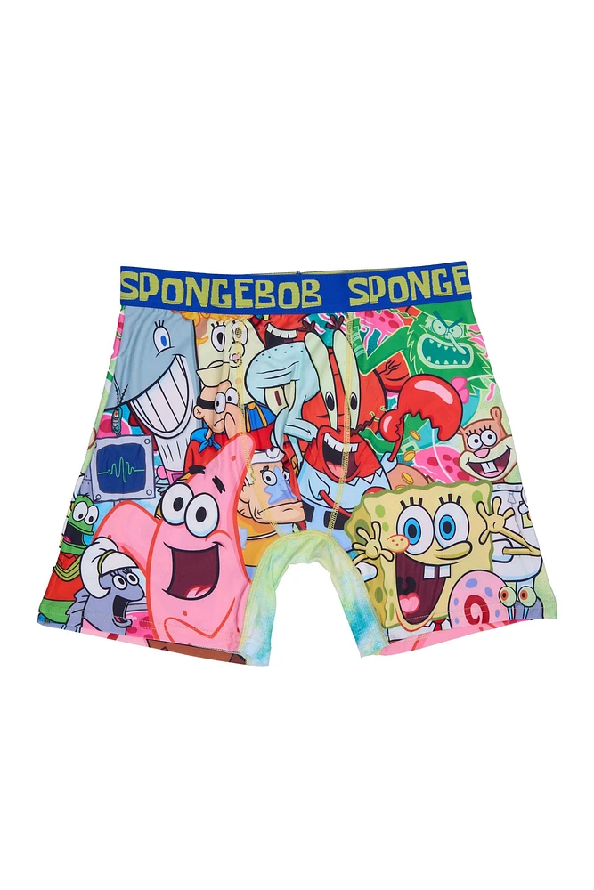 SpongeBob Mob Scene Printed Boxer Briefs