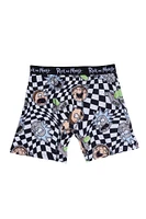 Rick & Morty Optical Checkers Printed Boxer Briefs