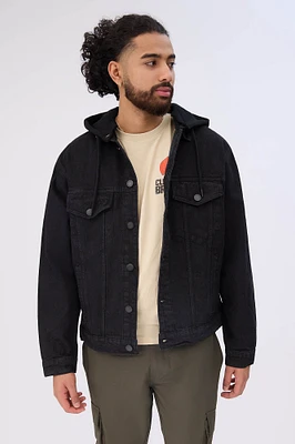 North Western Hooded Denim Trucker Jacket