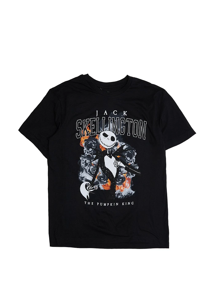 T-shirt imprimé graphique The Nightmare Before Christmas Jack Skellington