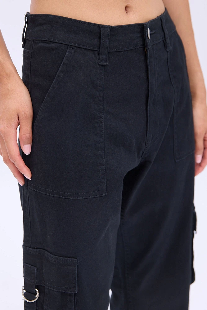 Super High Rise Baggy Cargo Twill Pants