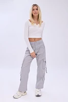 Super High Rise Baggy Cargo Twill Pants