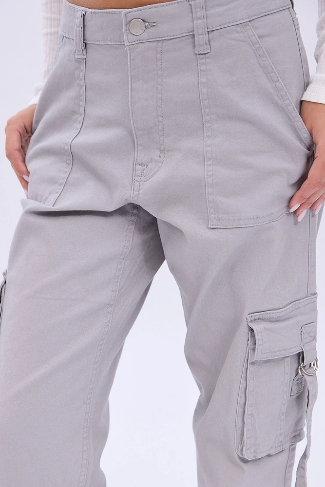 Super High Rise Baggy Cargo Twill Pants