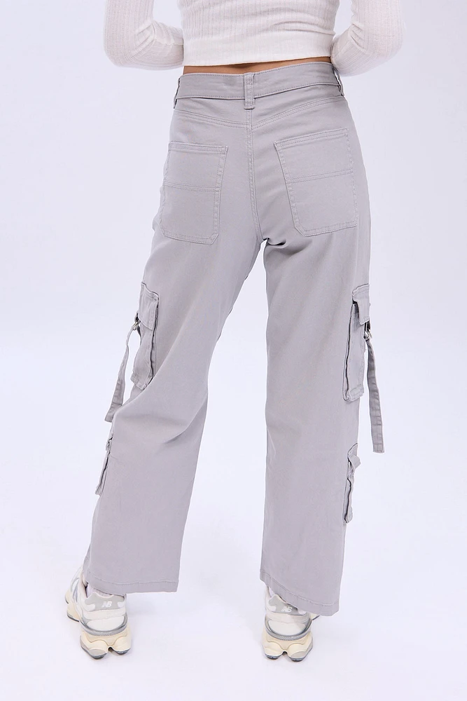 Super High Rise Baggy Cargo Twill Pants