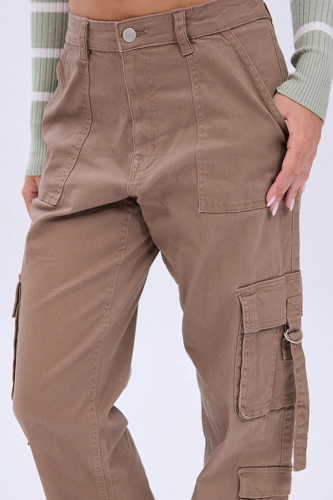 Super High Rise Baggy Cargo Twill Pants