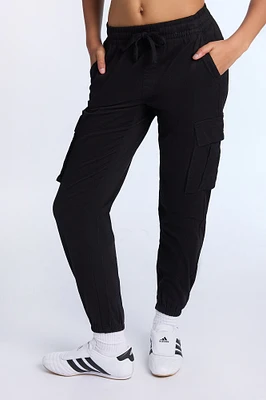 Jogger cargo serge? taille haute