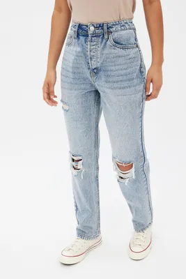 Super High Rise Straight Leg Mom Jean