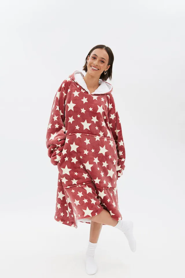 La Vie en Rose Night Owl Soft Plush Oversized Hoodie