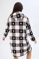 Printed Plush Blanket Hoodie