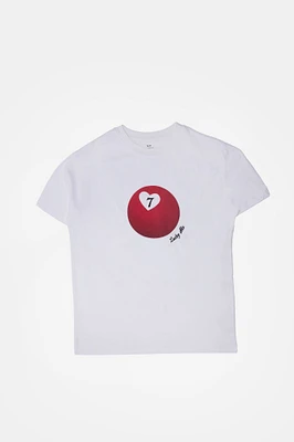 T-shirt coupe garçonne  graphique Lucky Me 7