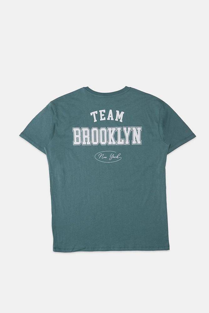 Team Brooklyn Graphic Puff Print Boyfriend Tee