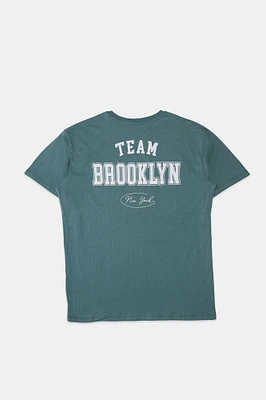 Team Brooklyn Graphic Puff Print Boyfriend Tee