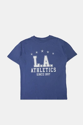 Los Angeles Athletics Puff Print Graphic Boyfriend Tee