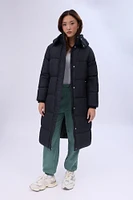 Long Hooded Puffer Jacket